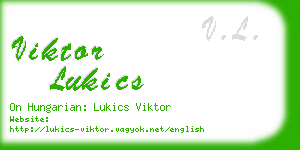 viktor lukics business card